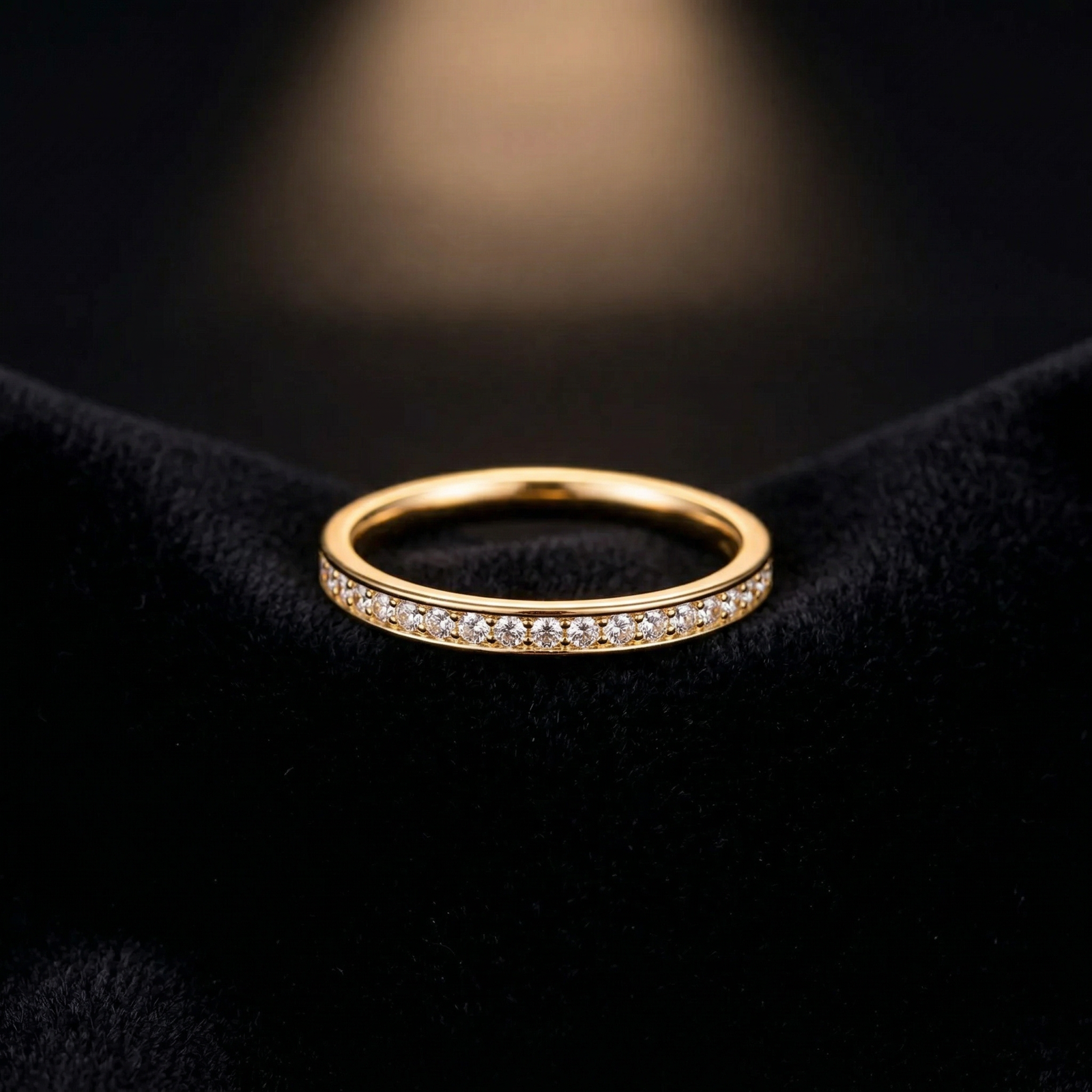 Anel Eternity Pavé — Noir